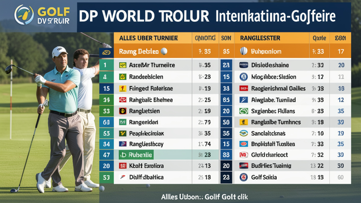Golf DP World Tour – Alles über Turniere, Ranglisten und die internationale Golfserie