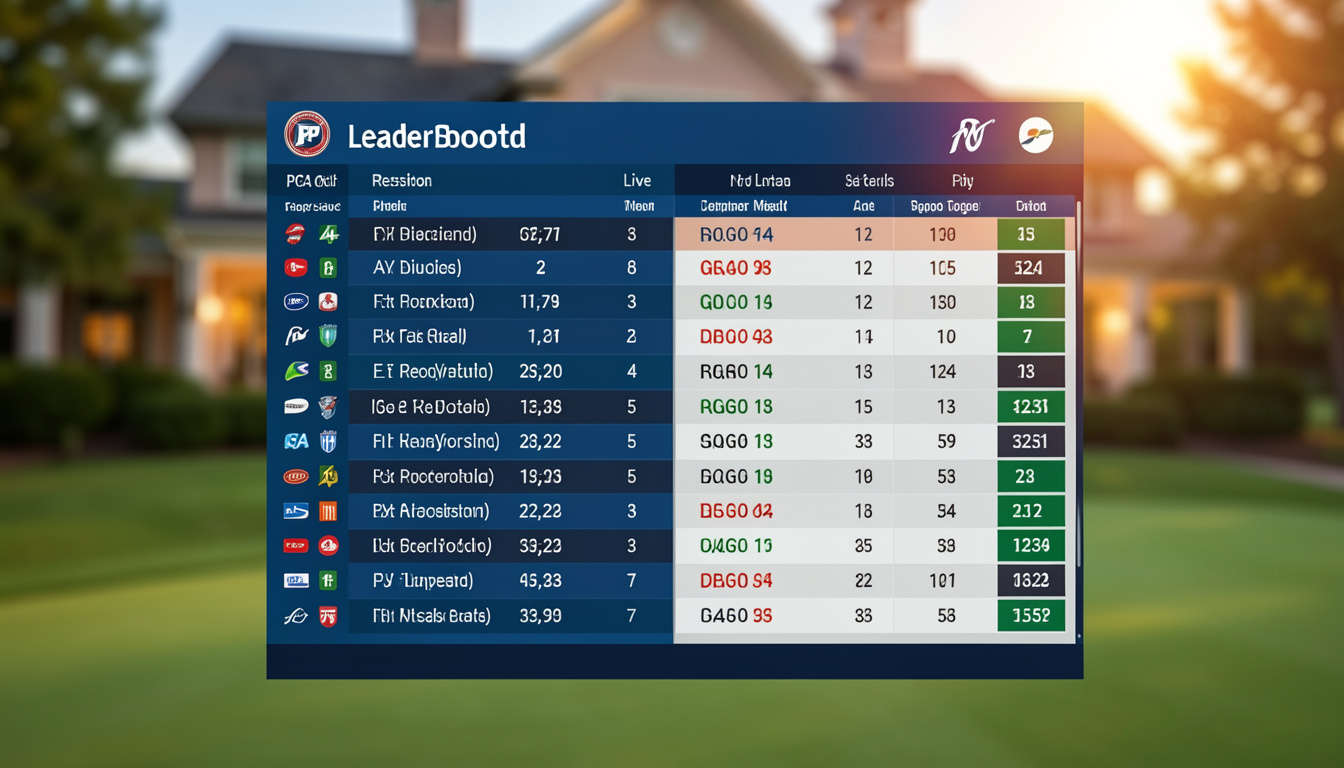pga golf leaderboard